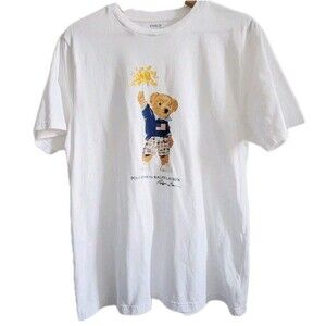 Polo Ralph Lauren Polo Bear Graphic Patriotic T-shirt Short Sleeve kids Size XL